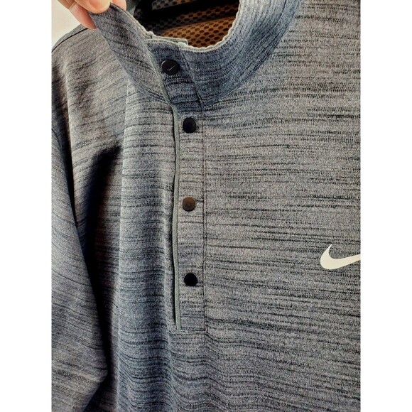 Tiger Woods Collection Nike Golf Pullover Mens 2XL Heather Gray Snap 803134-021 - Picture 5 of 14